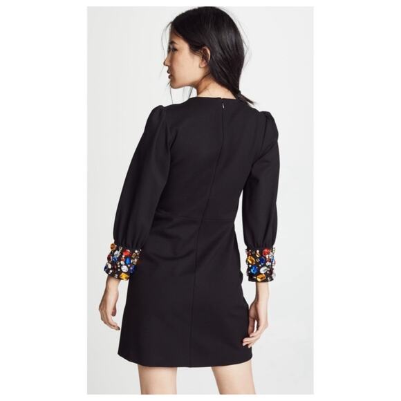 VERONICA BEARD Amery Dress classic Black Jeweled size 4 /small - Picture 3 of 13